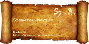 Szemerey Martin névjegykártya